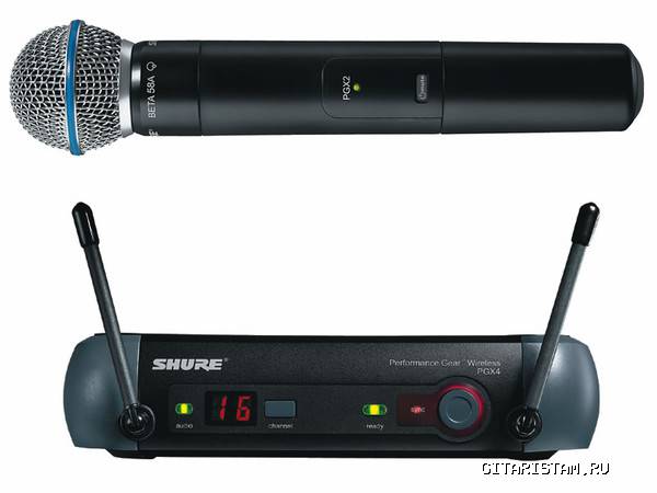 Микрофон SHURE PGX24/BETA58 проф.радиосистема. (Москва) - фото